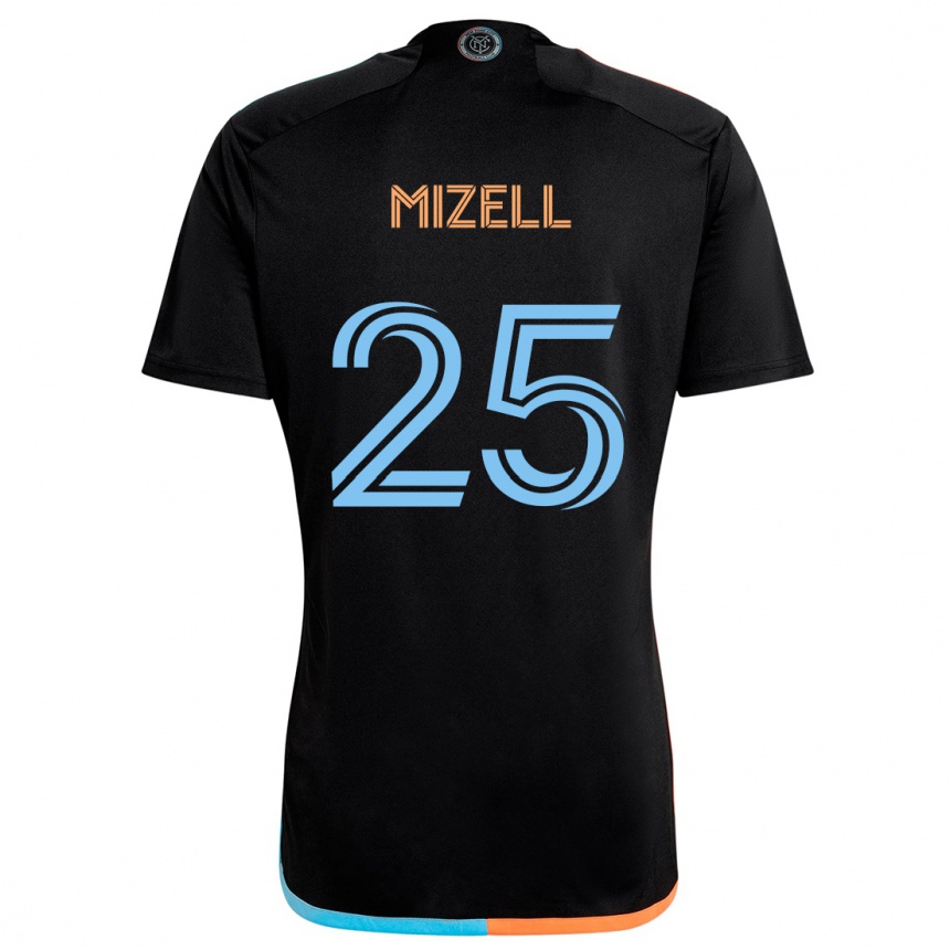 Kids Football Cody Mizell #25 Black Orange Blue Away Jersey 2024/25 T-Shirt Australia