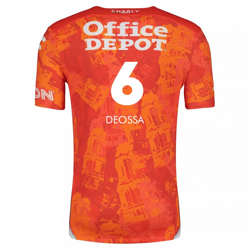 Kids Football Nelson Deossa #6 Orange White Away Jersey 2024/25 T-Shirt Australia