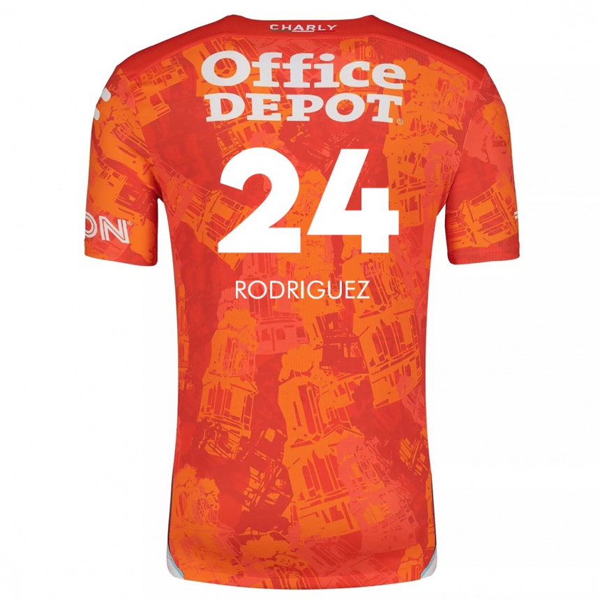 Kids Football Luis Rodriguez #24 Orange White Away Jersey 2024/25 T-Shirt Australia