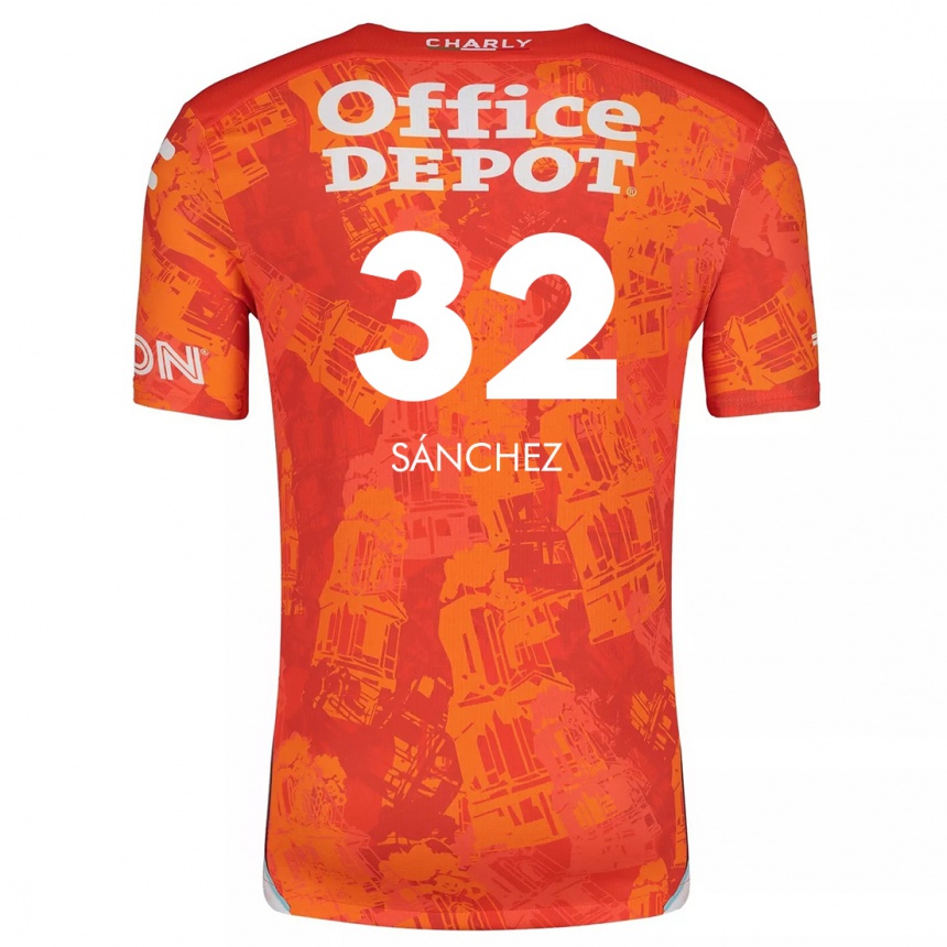 Kids Football Carlos Sánchez #32 Orange White Away Jersey 2024/25 T-Shirt Australia