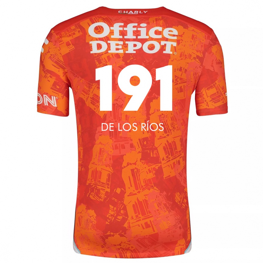 Kids Football Sergio De Los Ríos #191 Orange White Away Jersey 2024/25 T-Shirt Australia