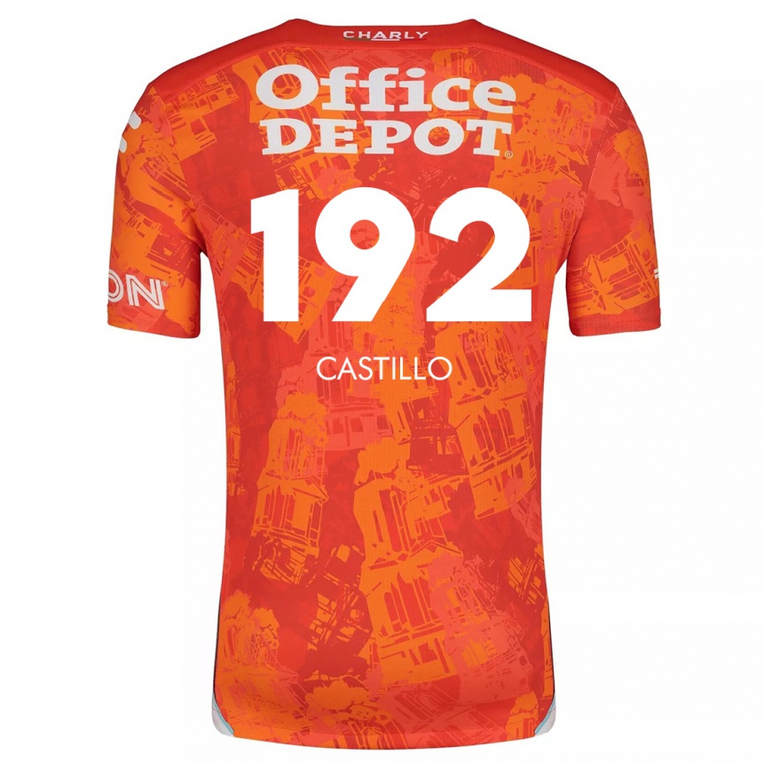 Kids Football José Castillo #192 Orange White Away Jersey 2024/25 T-Shirt Australia