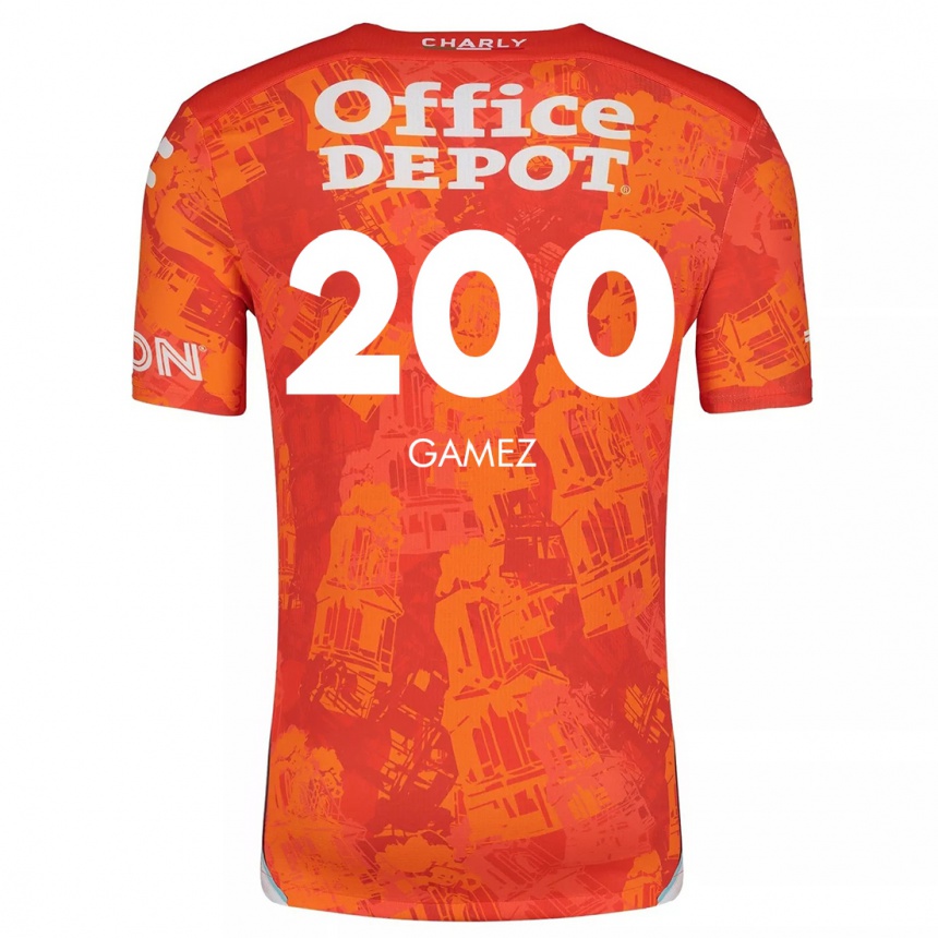 Kids Football Sergio Gámez #200 Orange White Away Jersey 2024/25 T-Shirt Australia