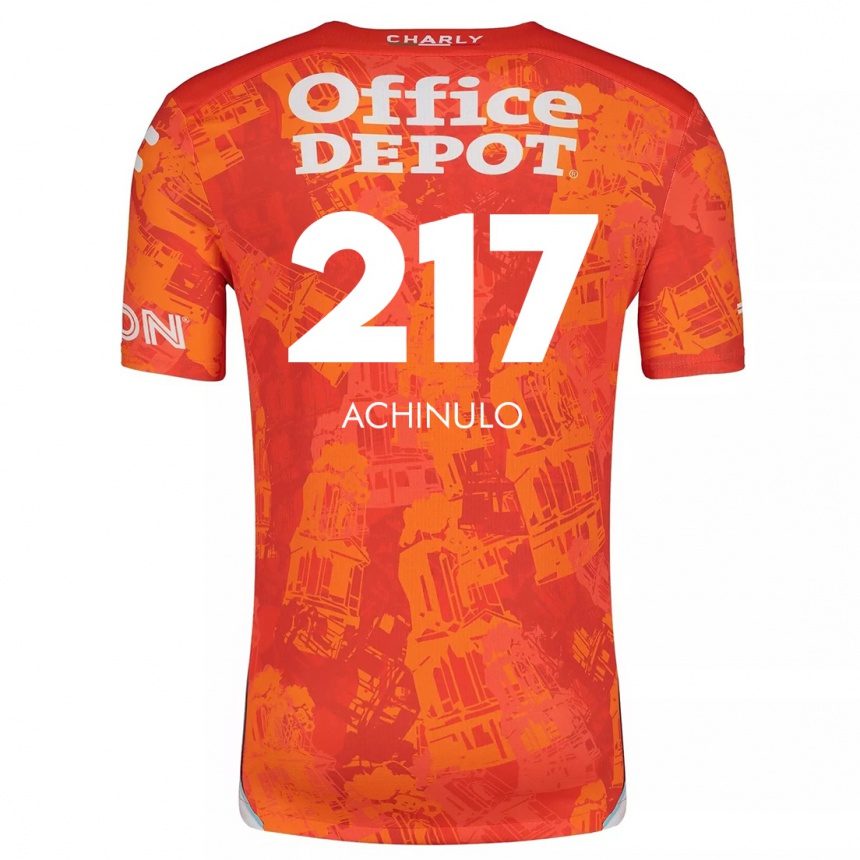 Kids Football Princewill Achinulo #217 Orange White Away Jersey 2024/25 T-Shirt Australia