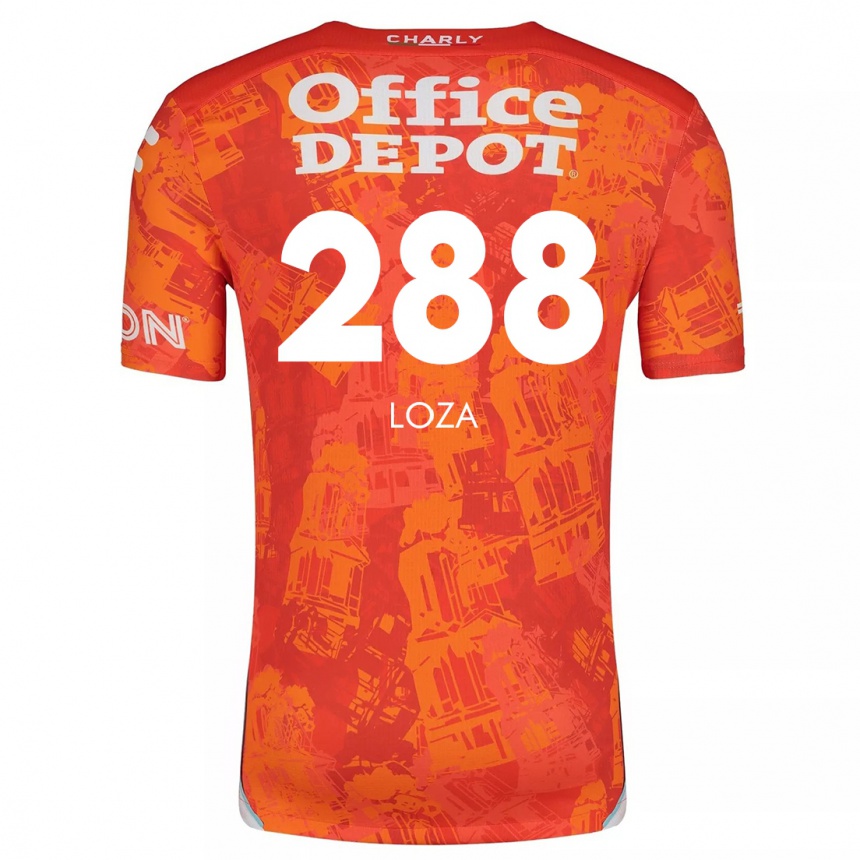 Kids Football Santino Loza #288 Orange White Away Jersey 2024/25 T-Shirt Australia