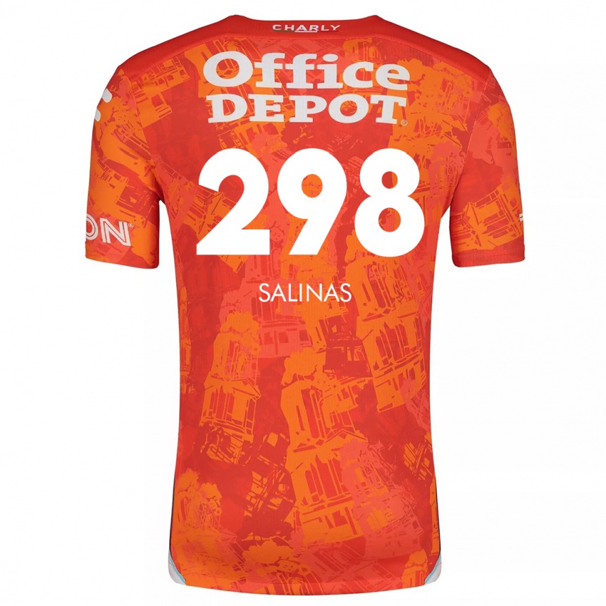 Kids Football Jesús Salinas #298 Orange White Away Jersey 2024/25 T-Shirt Australia