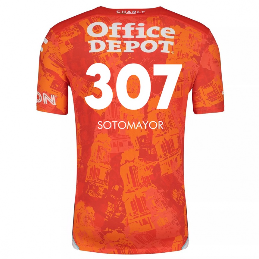 Kids Football Jacob Sotomayor #307 Orange White Away Jersey 2024/25 T-Shirt Australia