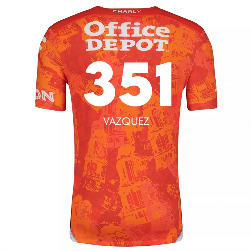 Kids Football Maximo Vázquez #351 Orange White Away Jersey 2024/25 T-Shirt Australia