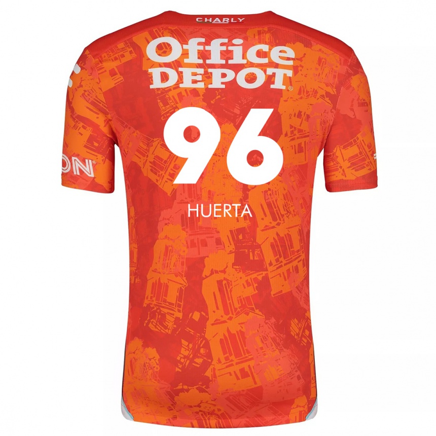 Kids Football Edwin Huerta #96 Orange White Away Jersey 2024/25 T-Shirt Australia