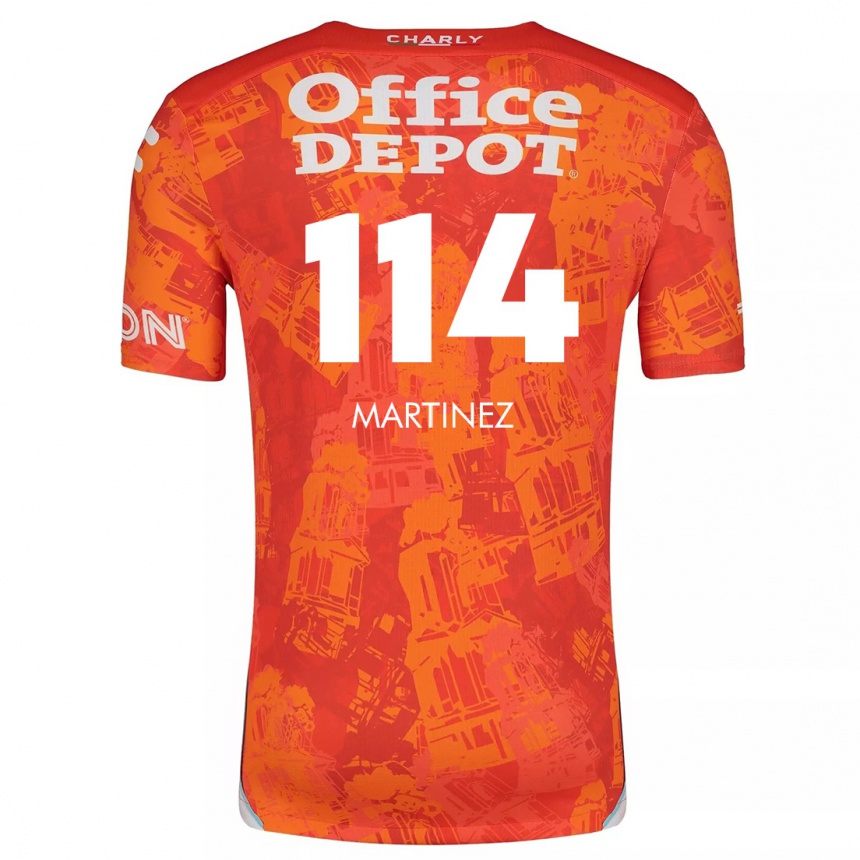 Kids Football Jesús Martínez #114 Orange White Away Jersey 2024/25 T-Shirt Australia