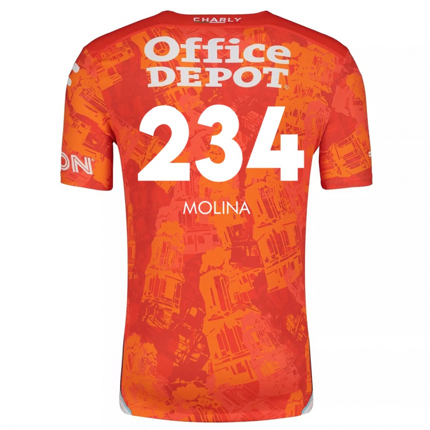 Kids Football Yoshimar Molina #234 Orange White Away Jersey 2024/25 T-Shirt Australia