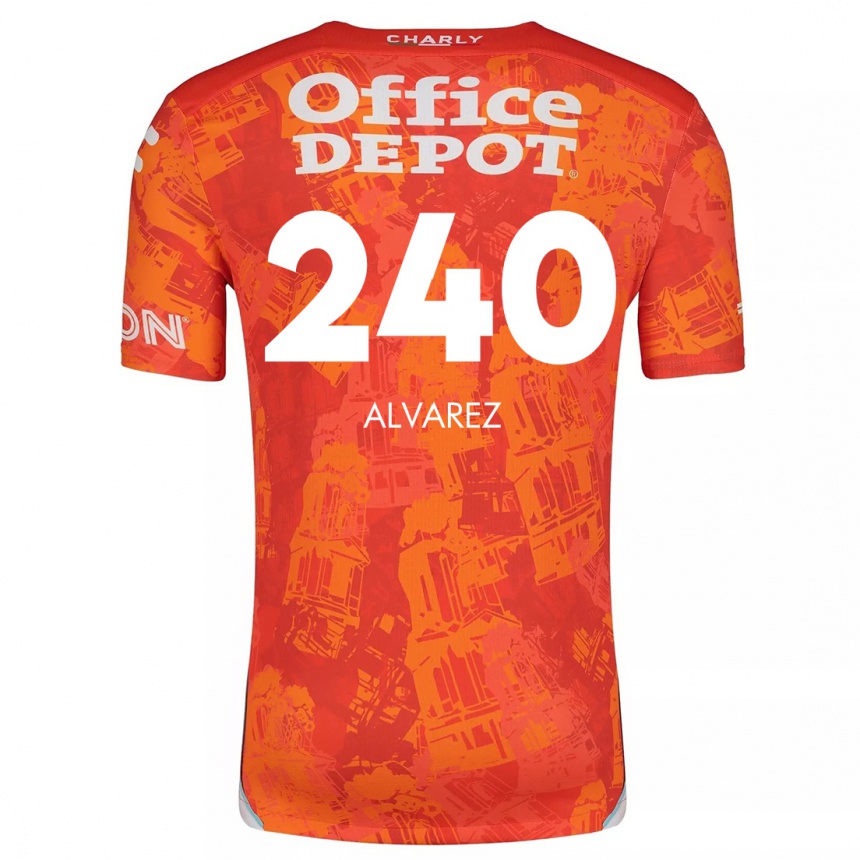 Kids Football Gael Álvarez #240 Orange White Away Jersey 2024/25 T-Shirt Australia