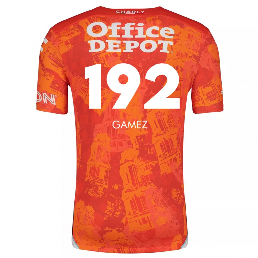 Kids Football Jonathan Gámez #192 Orange White Away Jersey 2024/25 T-Shirt Australia