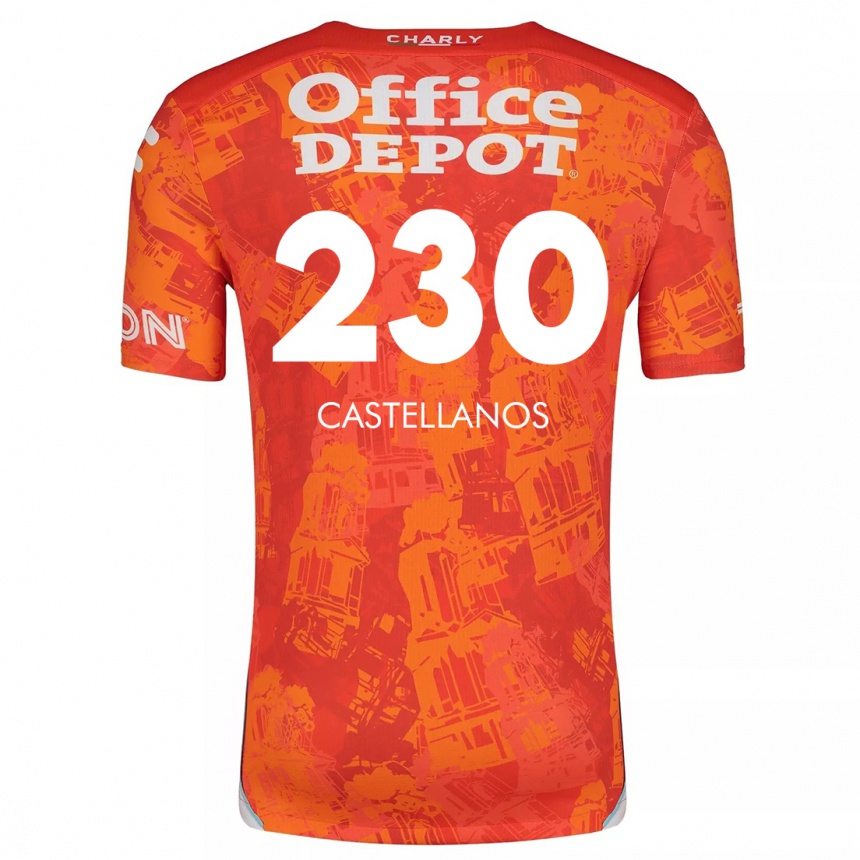 Kids Football Edson Castellanos #230 Orange White Away Jersey 2024/25 T-Shirt Australia