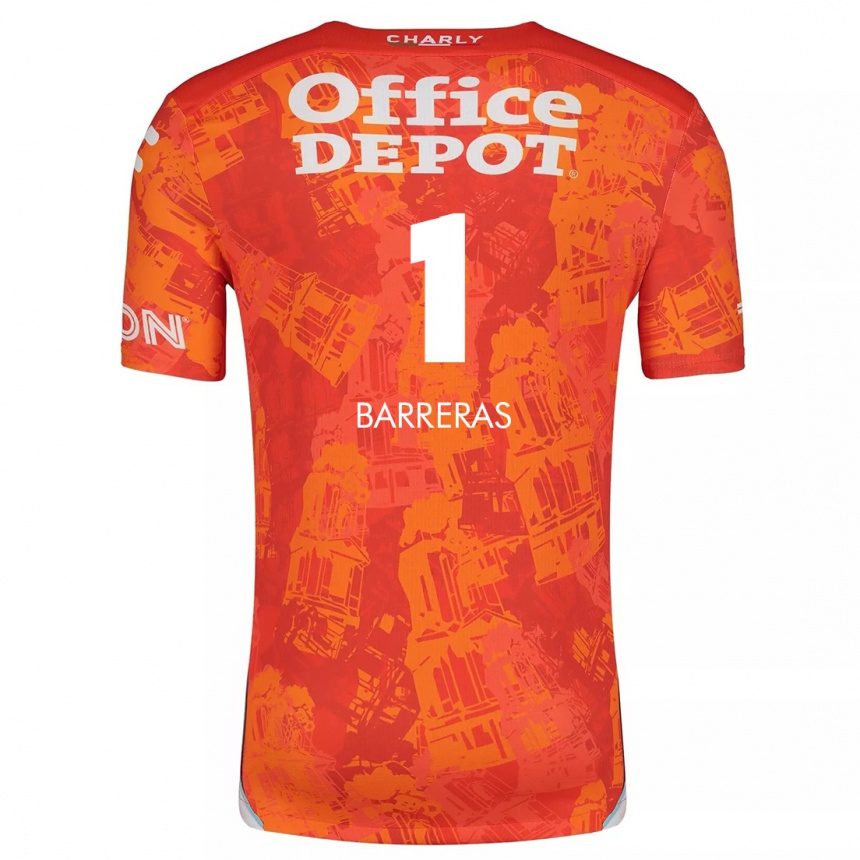 Kids Football Esthefanny Barreras #1 Orange White Away Jersey 2024/25 T-Shirt Australia