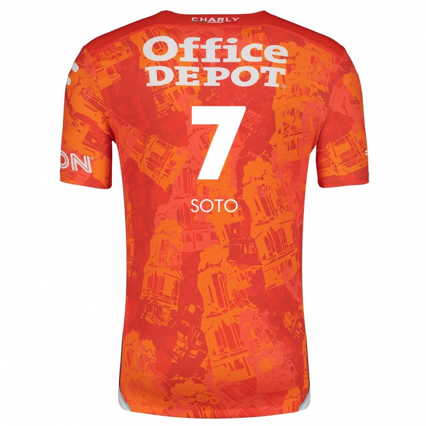 Kids Football Alice Soto #7 Orange White Away Jersey 2024/25 T-Shirt Australia