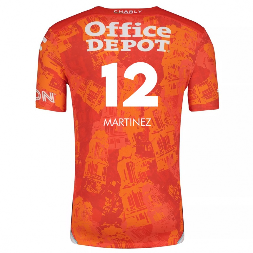 Kids Football Sofía Martínez #12 Orange White Away Jersey 2024/25 T-Shirt Australia