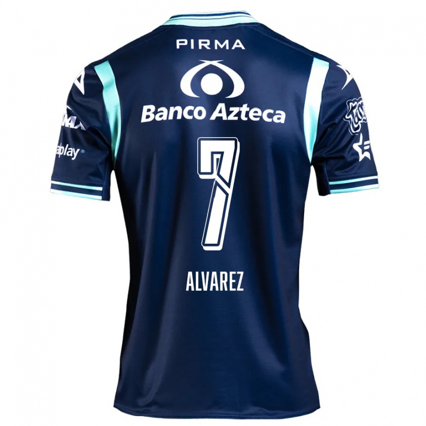 Kids Football Daniel Álvarez #7 Navy Blue Away Jersey 2024/25 T-Shirt Australia