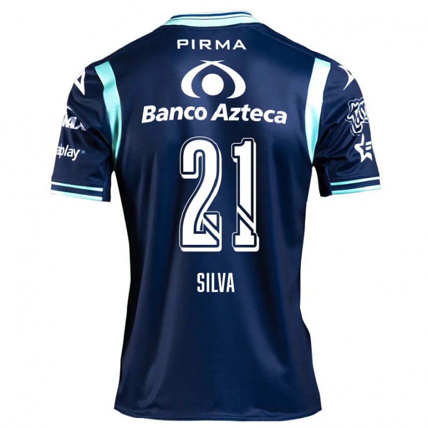 Kids Football Gastón Silva #21 Navy Blue Away Jersey 2024/25 T-Shirt Australia