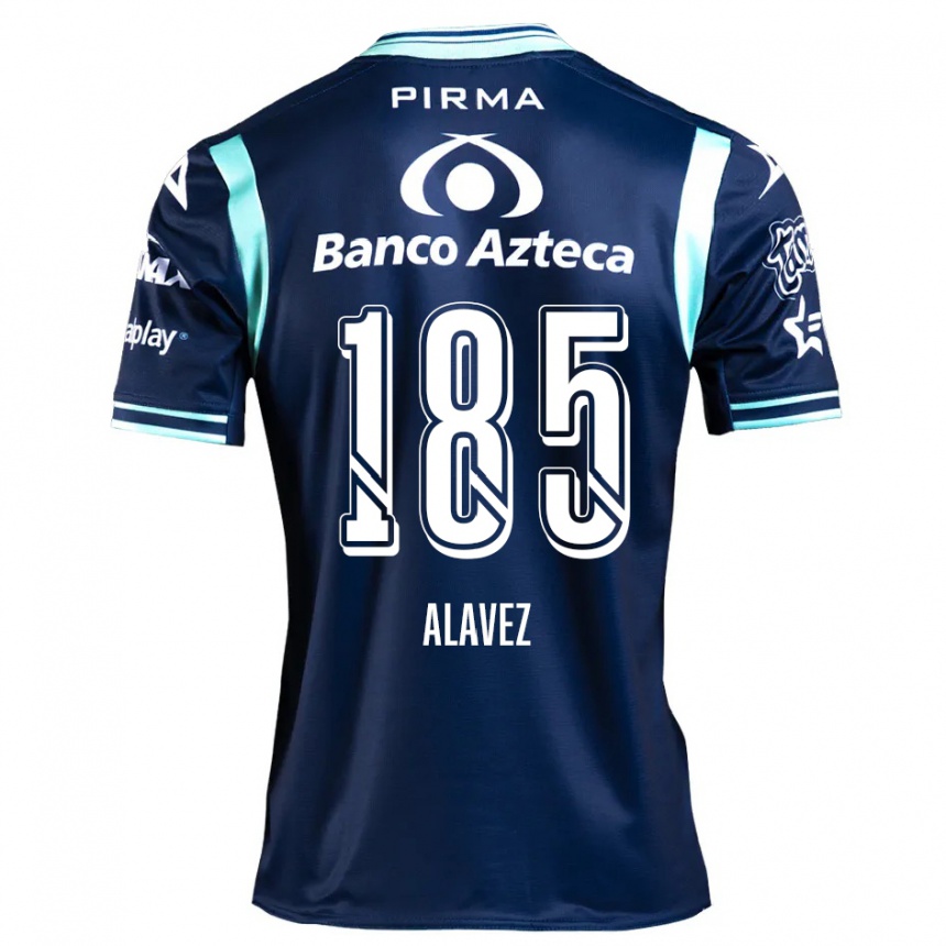 Kids Football Brian Alavez #185 Navy Blue Away Jersey 2024/25 T-Shirt Australia