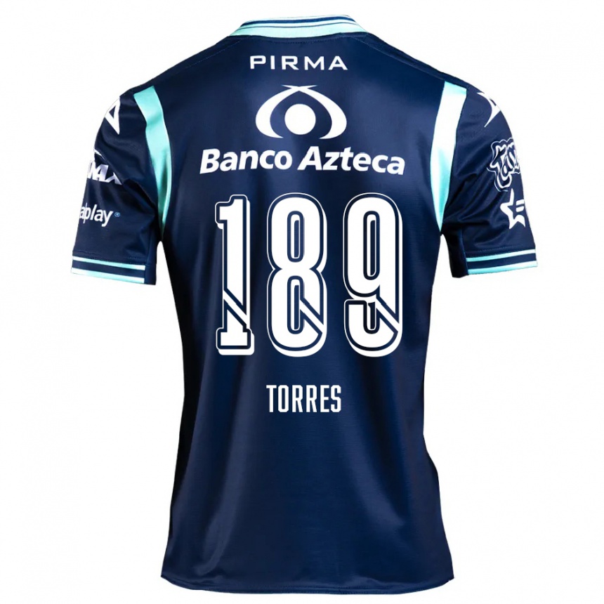 Kids Football Dylan Torres #189 Navy Blue Away Jersey 2024/25 T-Shirt Australia