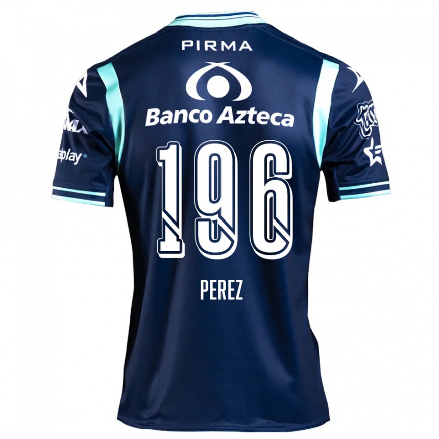 Kids Football Arez Pérez #196 Navy Blue Away Jersey 2024/25 T-Shirt Australia