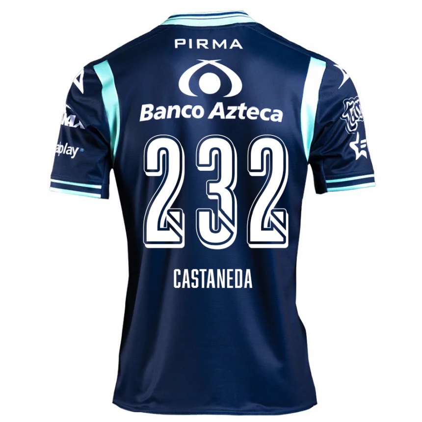 Kids Football Ángel Castañeda #232 Navy Blue Away Jersey 2024/25 T-Shirt Australia