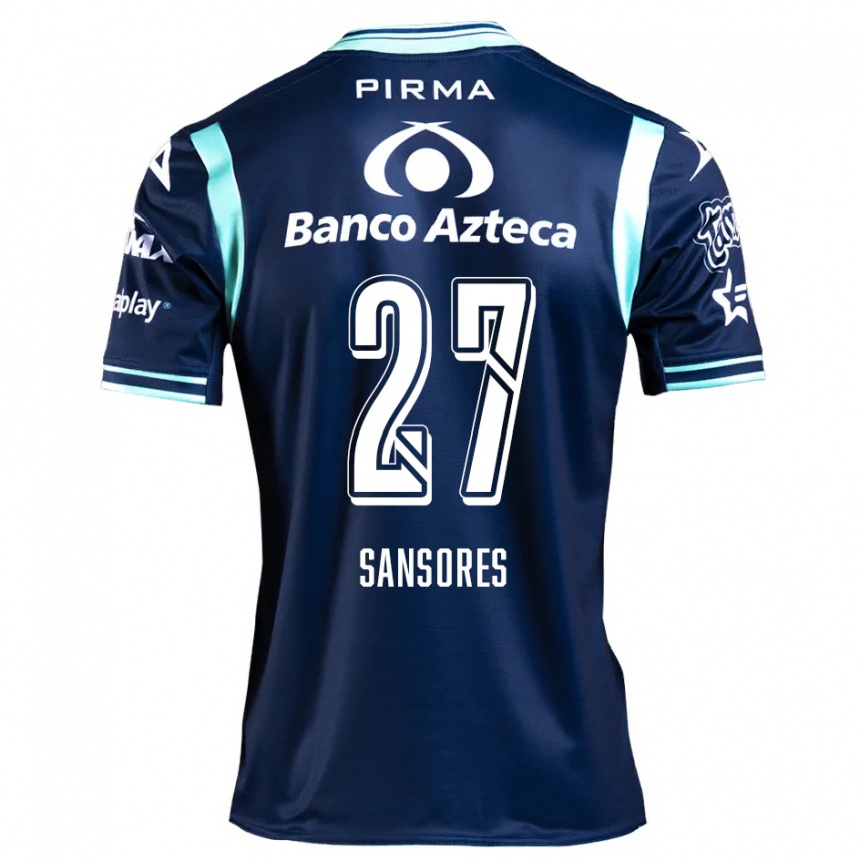 Kids Football Miguel Sansores #27 Navy Blue Away Jersey 2024/25 T-Shirt Australia