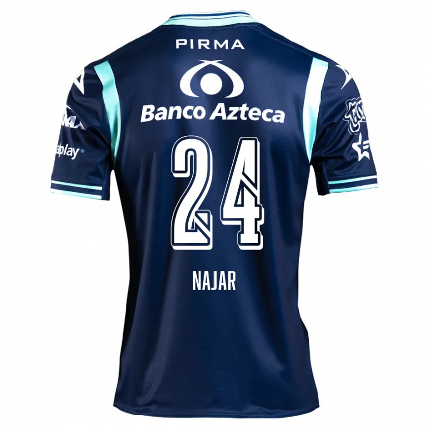 Kids Football Ivonne Najar #24 Navy Blue Away Jersey 2024/25 T-Shirt Australia