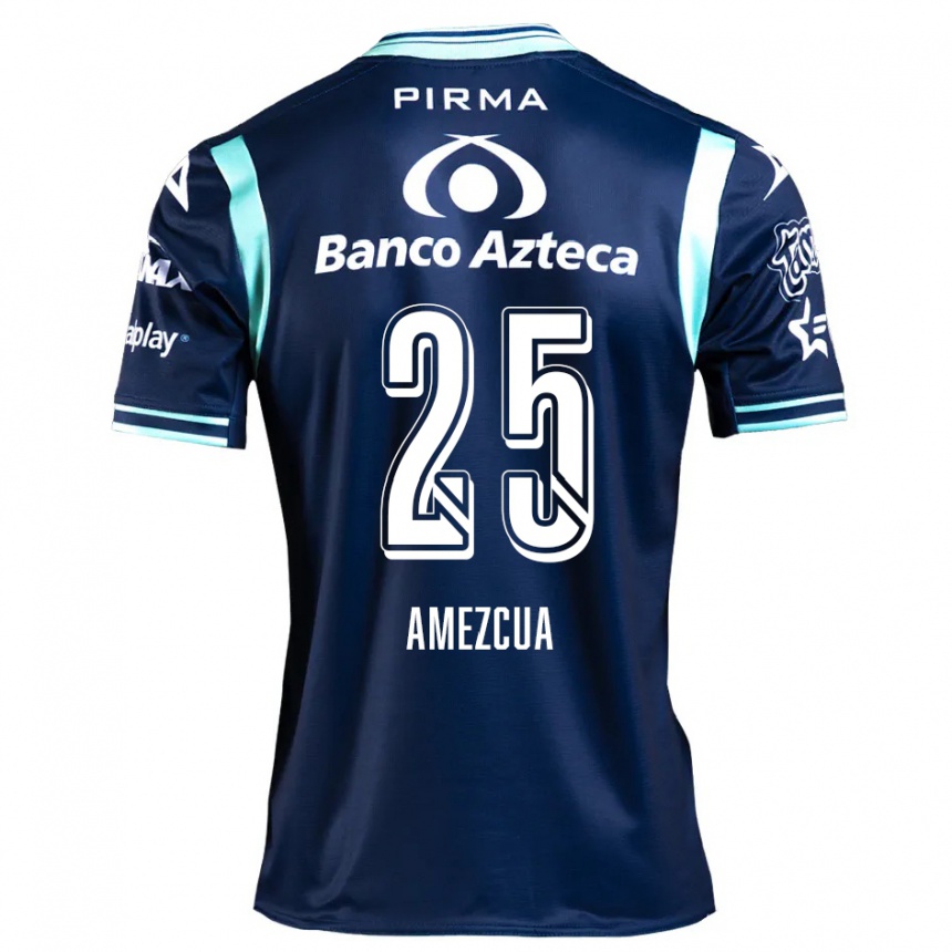 Kids Football Mariana Amezcua #25 Navy Blue Away Jersey 2024/25 T-Shirt Australia