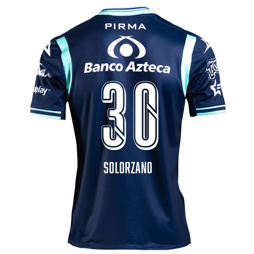 Kids Football Aisha Solórzano #30 Navy Blue Away Jersey 2024/25 T-Shirt Australia