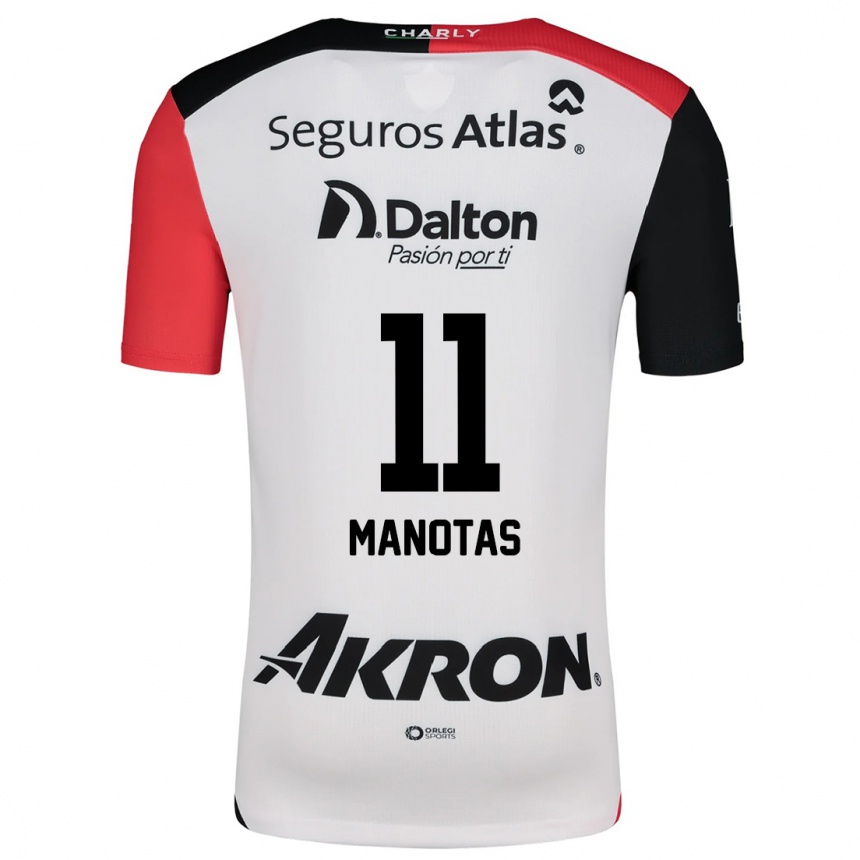 Kids Football Mauro Manotas #11 White Red Black Away Jersey 2024/25 T-Shirt Australia