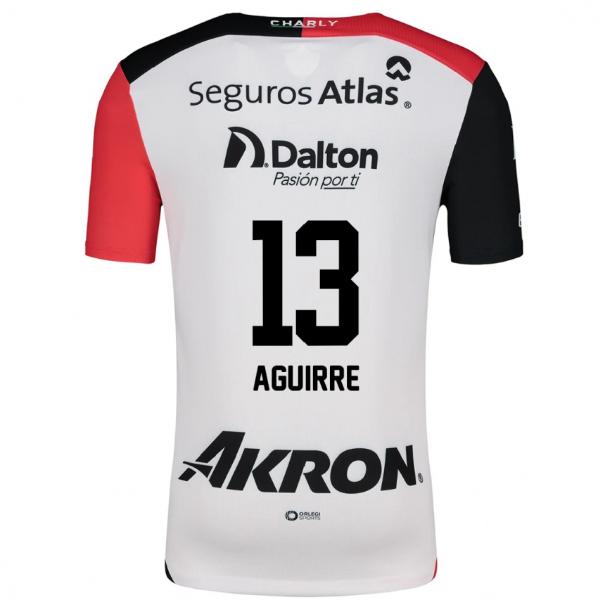 Kids Football Gaddi Aguirre #13 White Red Black Away Jersey 2024/25 T-Shirt Australia