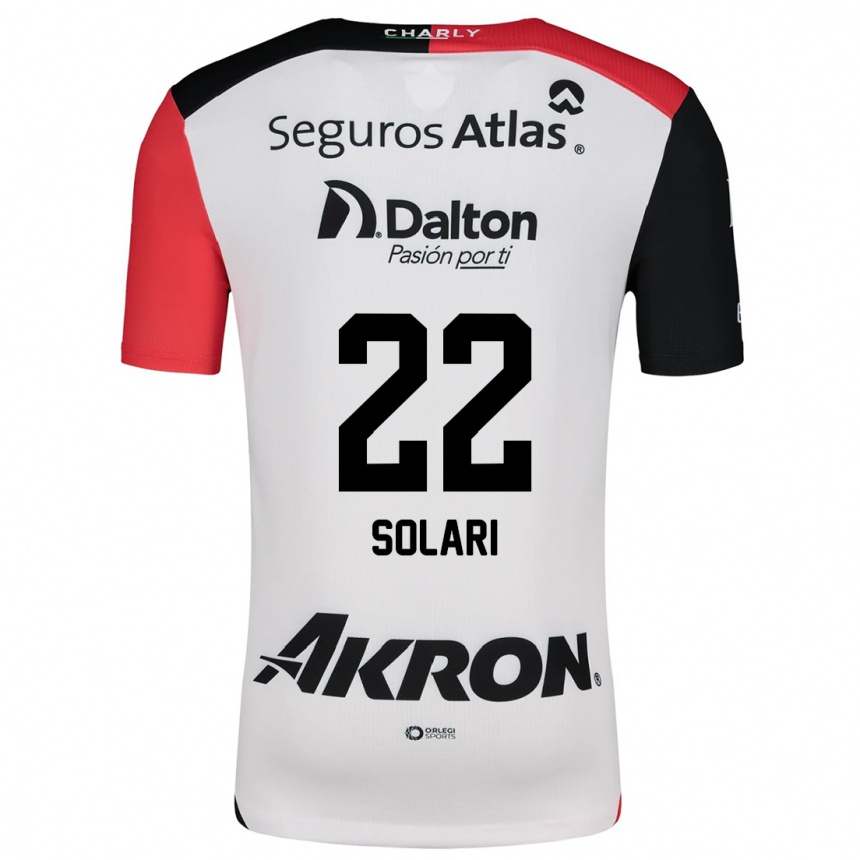 Kids Football Augusto Solari #22 White Red Black Away Jersey 2024/25 T-Shirt Australia