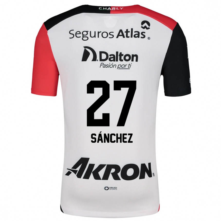 Kids Football Antonio Sánchez #27 White Red Black Away Jersey 2024/25 T-Shirt Australia