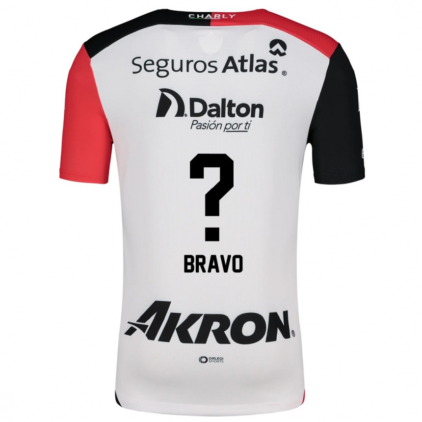 Kids Football Alejandro Bravo #0 White Red Black Away Jersey 2024/25 T-Shirt Australia