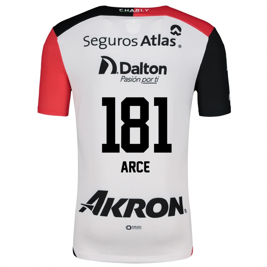 Kids Football Edson Arce #181 White Red Black Away Jersey 2024/25 T-Shirt Australia