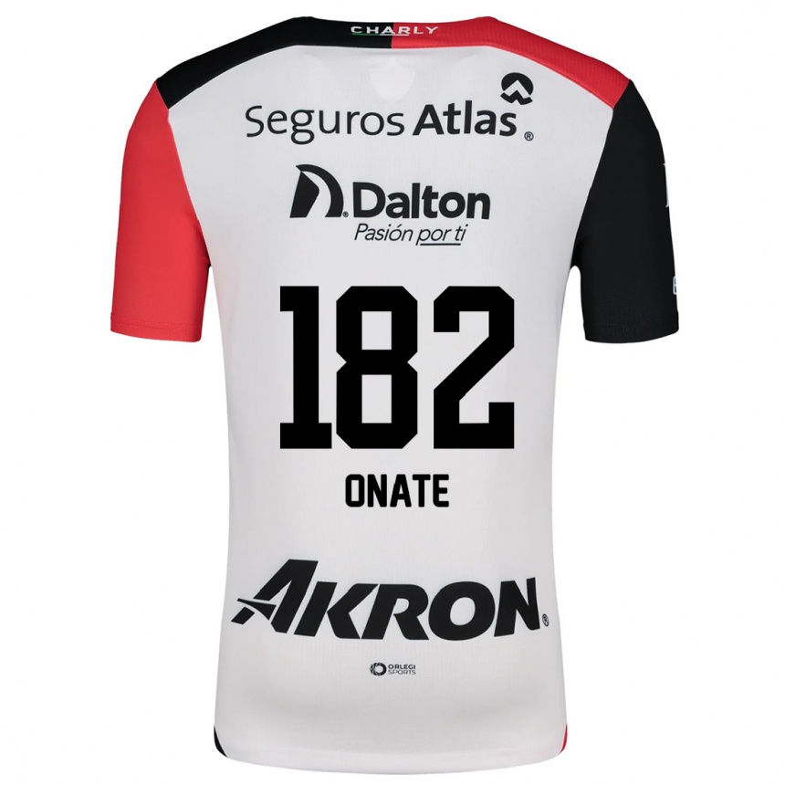 Kids Football Axel Oñate #182 White Red Black Away Jersey 2024/25 T-Shirt Australia