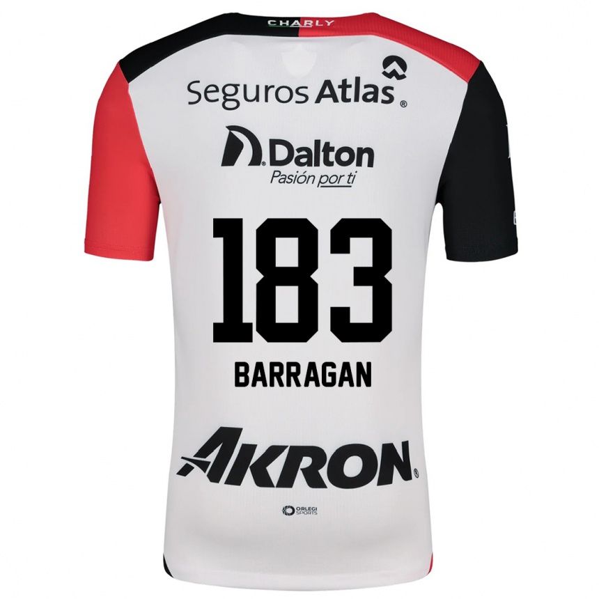 Kids Football Roberto Barragán #183 White Red Black Away Jersey 2024/25 T-Shirt Australia