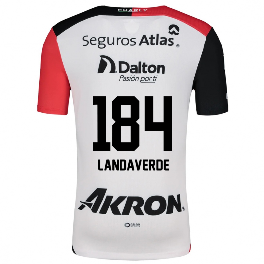 Kids Football Antero Landaverde #184 White Red Black Away Jersey 2024/25 T-Shirt Australia