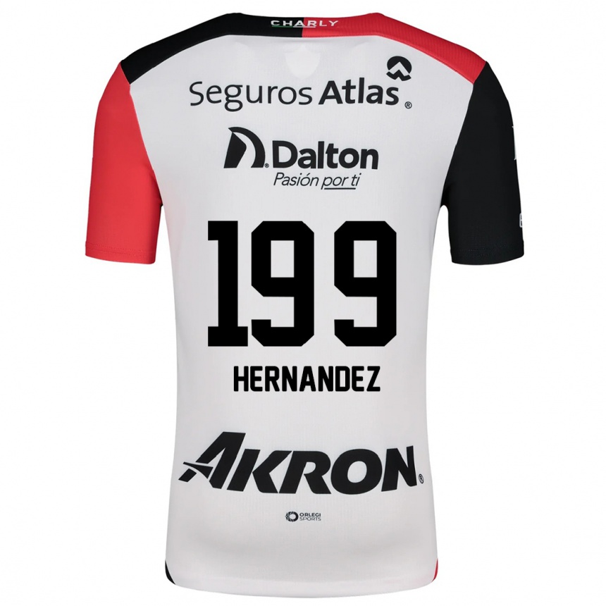 Kids Football Sergio Hernández #199 White Red Black Away Jersey 2024/25 T-Shirt Australia