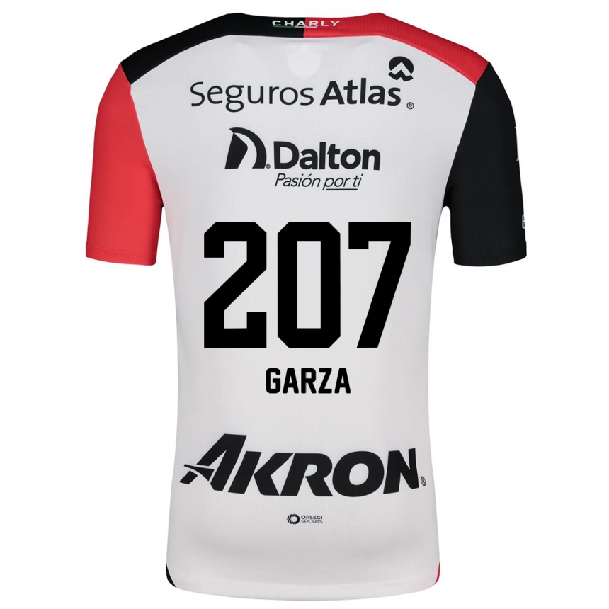 Kids Football Rodolfo Garza #207 White Red Black Away Jersey 2024/25 T-Shirt Australia