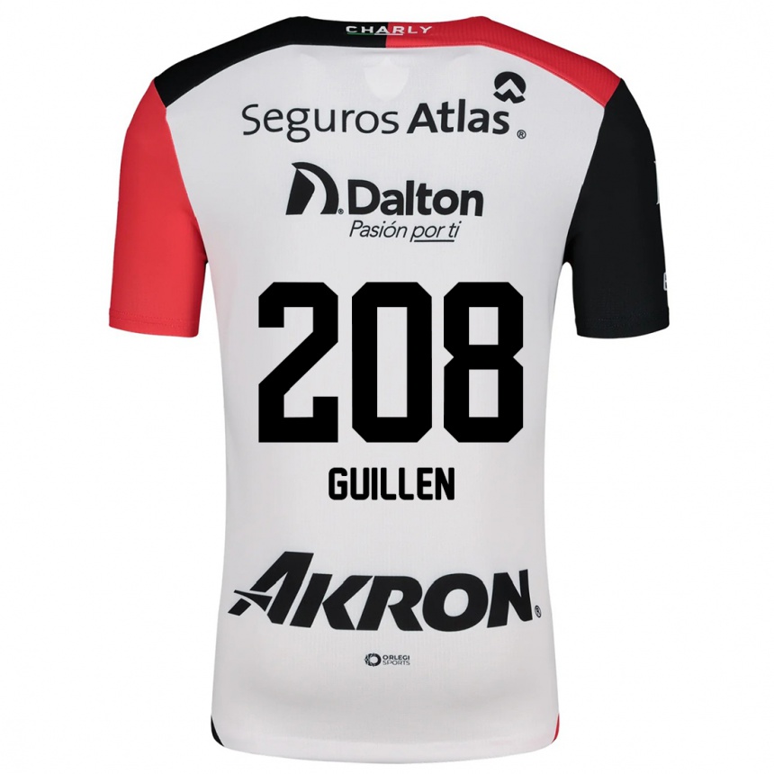 Kids Football Jesús Guillén #208 White Red Black Away Jersey 2024/25 T-Shirt Australia