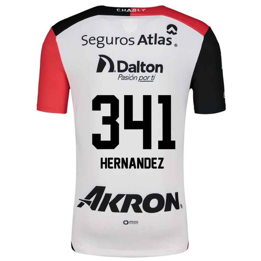 Kids Football Leonardo Hernández #341 White Red Black Away Jersey 2024/25 T-Shirt Australia