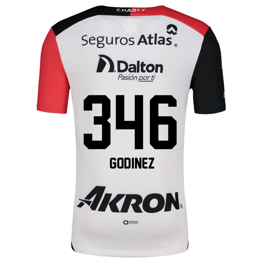 Kids Football Olmo Godínez #346 White Red Black Away Jersey 2024/25 T-Shirt Australia