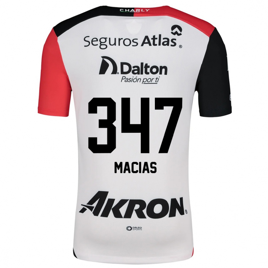 Kids Football Ángel Macías #347 White Red Black Away Jersey 2024/25 T-Shirt Australia