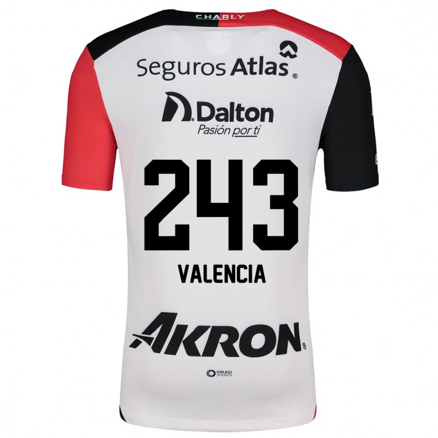 Kids Football Luis Valencia #243 White Red Black Away Jersey 2024/25 T-Shirt Australia