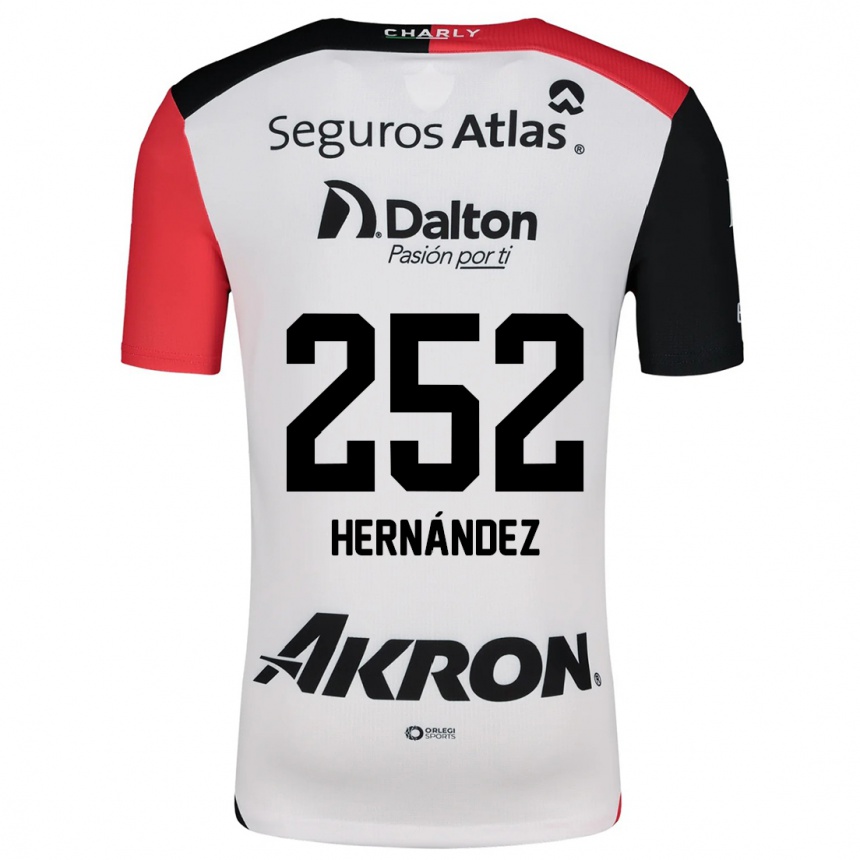 Kids Football Luis Hernández #252 White Red Black Away Jersey 2024/25 T-Shirt Australia