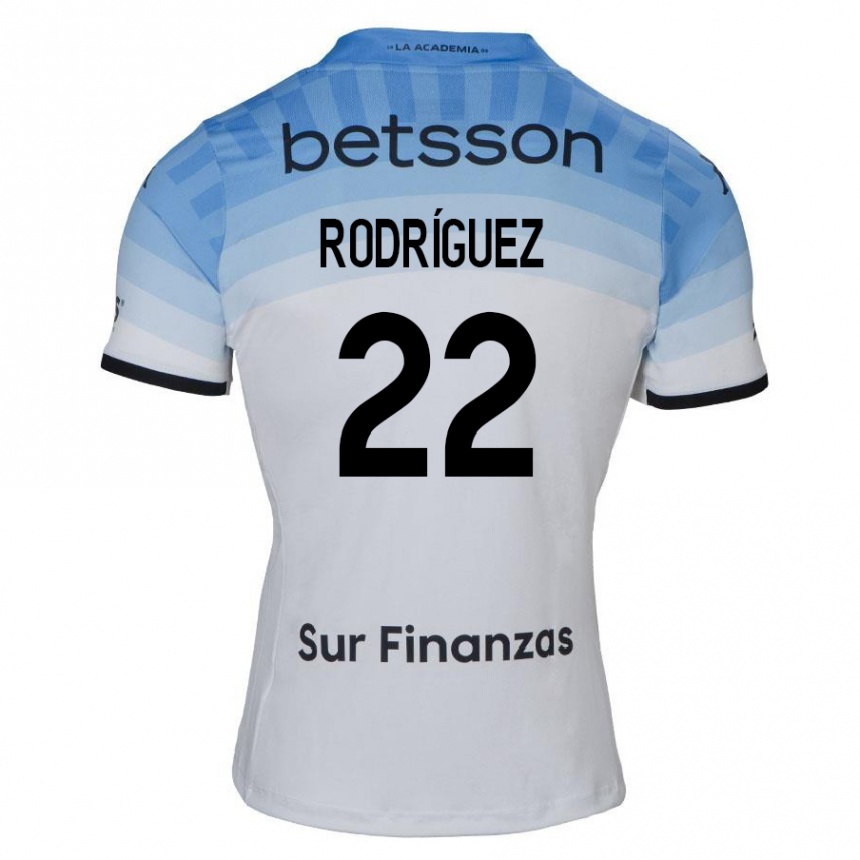 Kids Football Baltasar Rodríguez #22 White Blue Black Away Jersey 2024/25 T-Shirt Australia