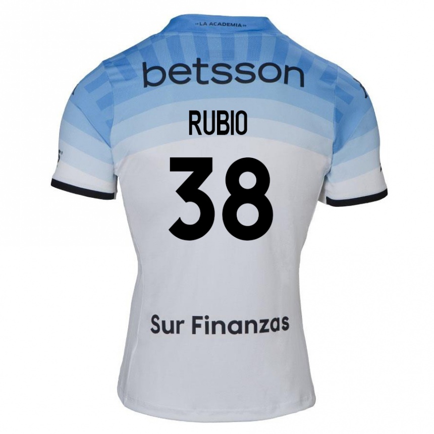 Kids Football Tobías Rubio #38 White Blue Black Away Jersey 2024/25 T-Shirt Australia